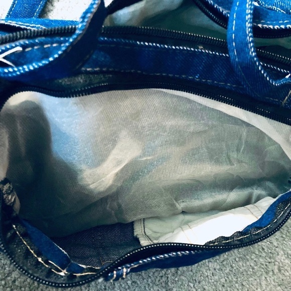 Blue Denim Duffle Shoulder Bag (Medium) - Picture 2 of 4